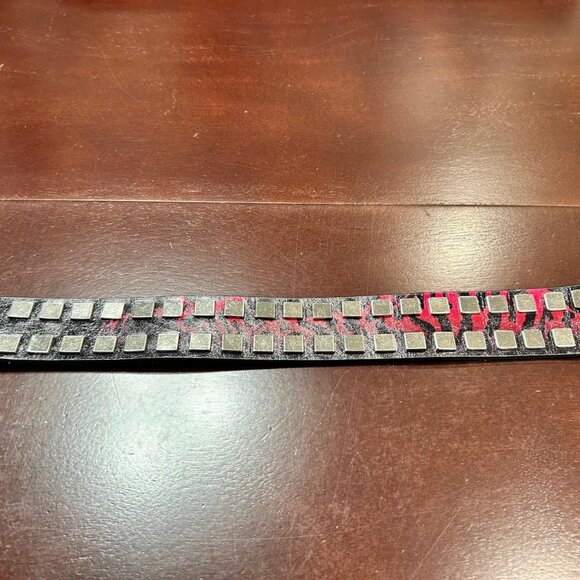 Christian Audigier Vintage Handmade Genuine Leather Belt (Stud Effect) - Picture 3 of 9